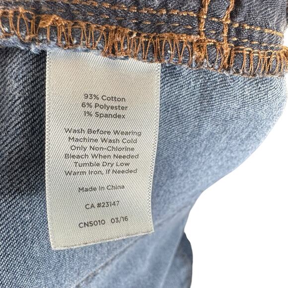 Talbots Flawless Five-Pocket Medium Wash Straight Dark Wash Jeans Size 18WP - Picture 6 of 6